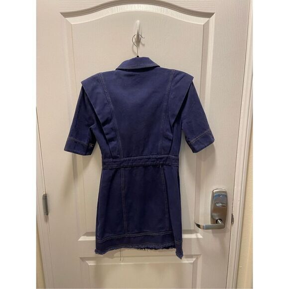 ELLIATT Moulten Demin Mini Dress in Indigo Birthday Brunch Dress size S NWT$290 - Picture 9 of 10